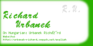 richard urbanek business card